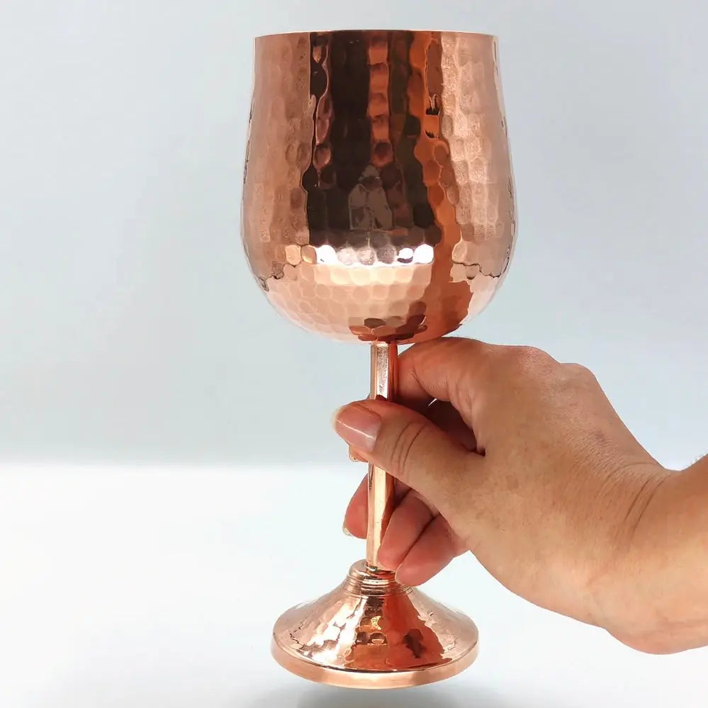 Mexican Copper 15 oz. (Set of 4) Wine Glass CoLores Decor