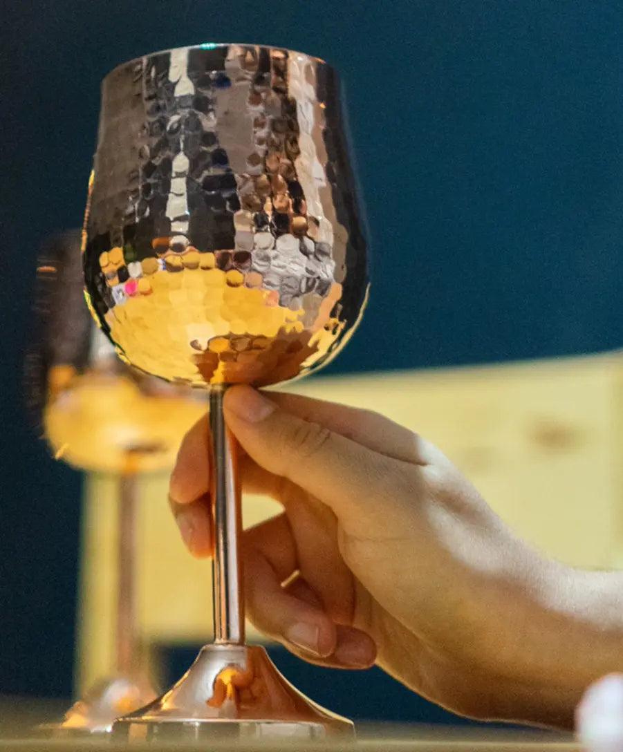 Mexican Copper 15 oz. (Set of 4) Wine Glass CoLores Decor