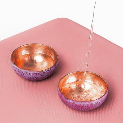 Mexican Copper Mezcalero 1 oz. (Set of 4) Jicara Shot Glass- Emerald CoLores Decor