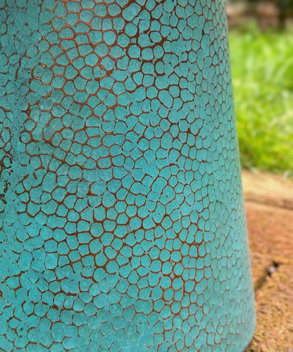 Mexican Hand Hammered 19 inch Copper Side Table- Letty CoLores Decor | Mexican Artisan Decor