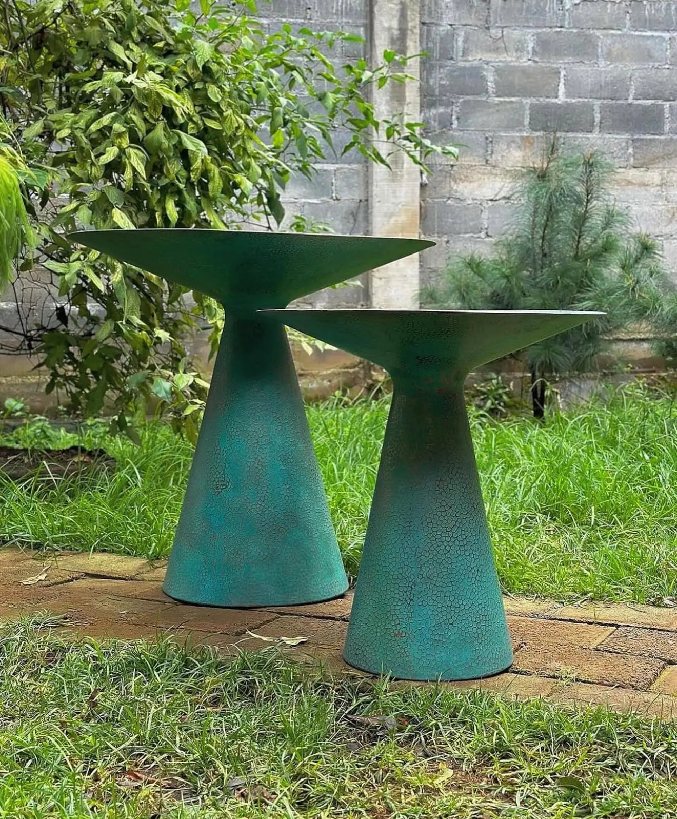 Mexican Hand Hammered 19 inch Copper Side Table- Letty CoLores Decor | Mexican Artisan Decor