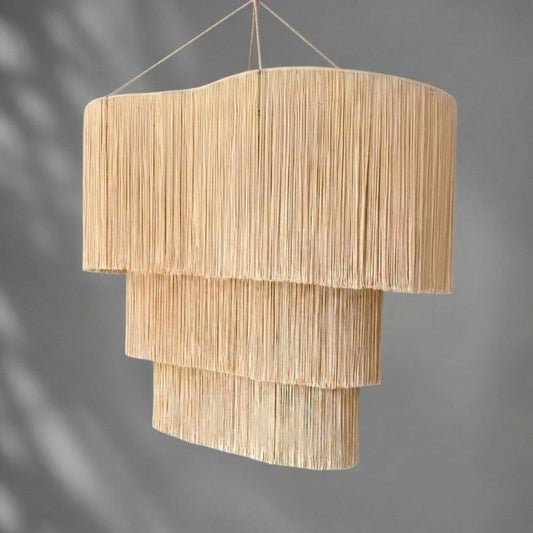 Mexican Handmade 3 Level Tassel Chandelier-  Merida CoLores Decor | Mexican Artisan Decor