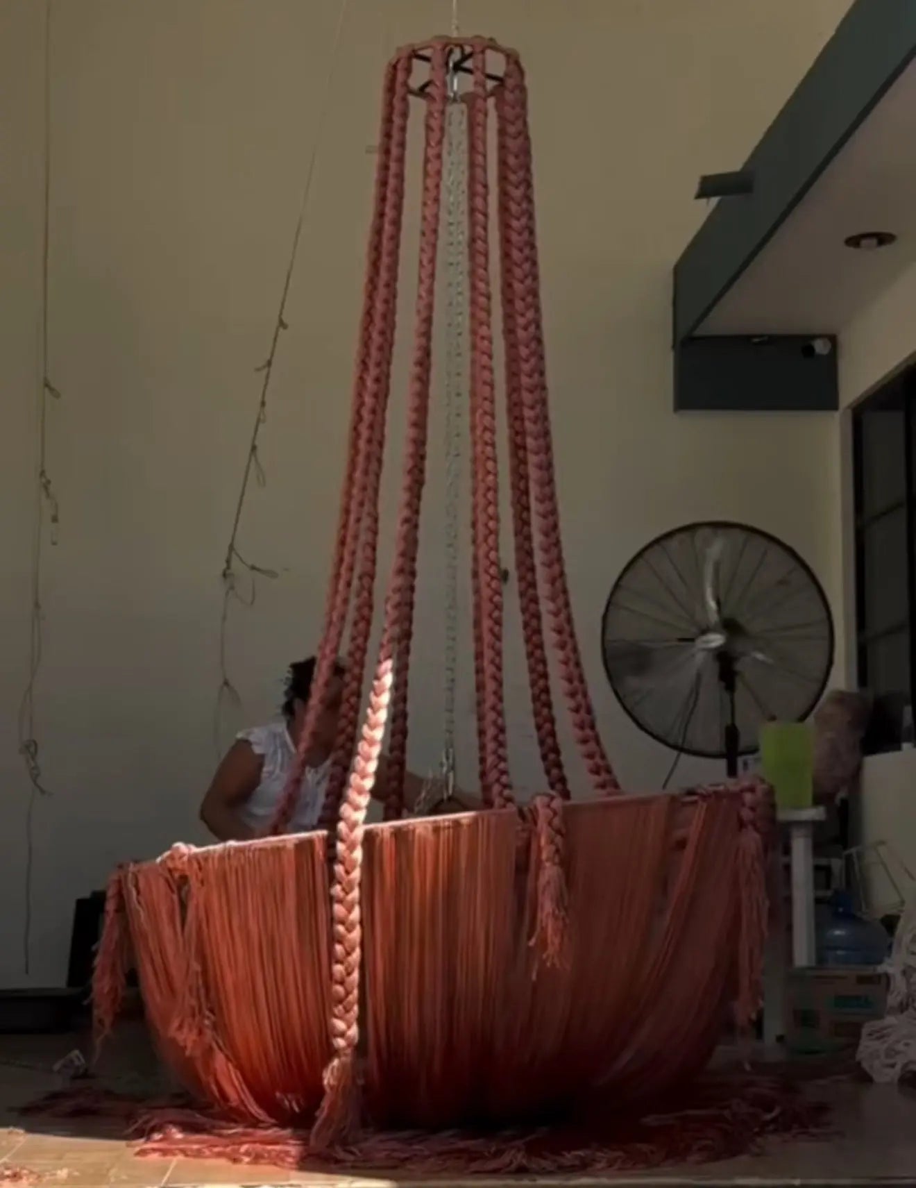 Mexican Handmade Braided Tassel Chandelier-  Yaaj 2.0 CoLores Decor | Mexican Artisan Decor