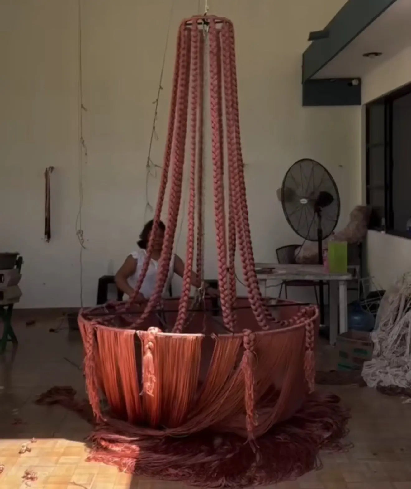 Mexican Handmade Braided Tassel Chandelier-  Yaaj 2.0 CoLores Decor | Mexican Artisan Decor