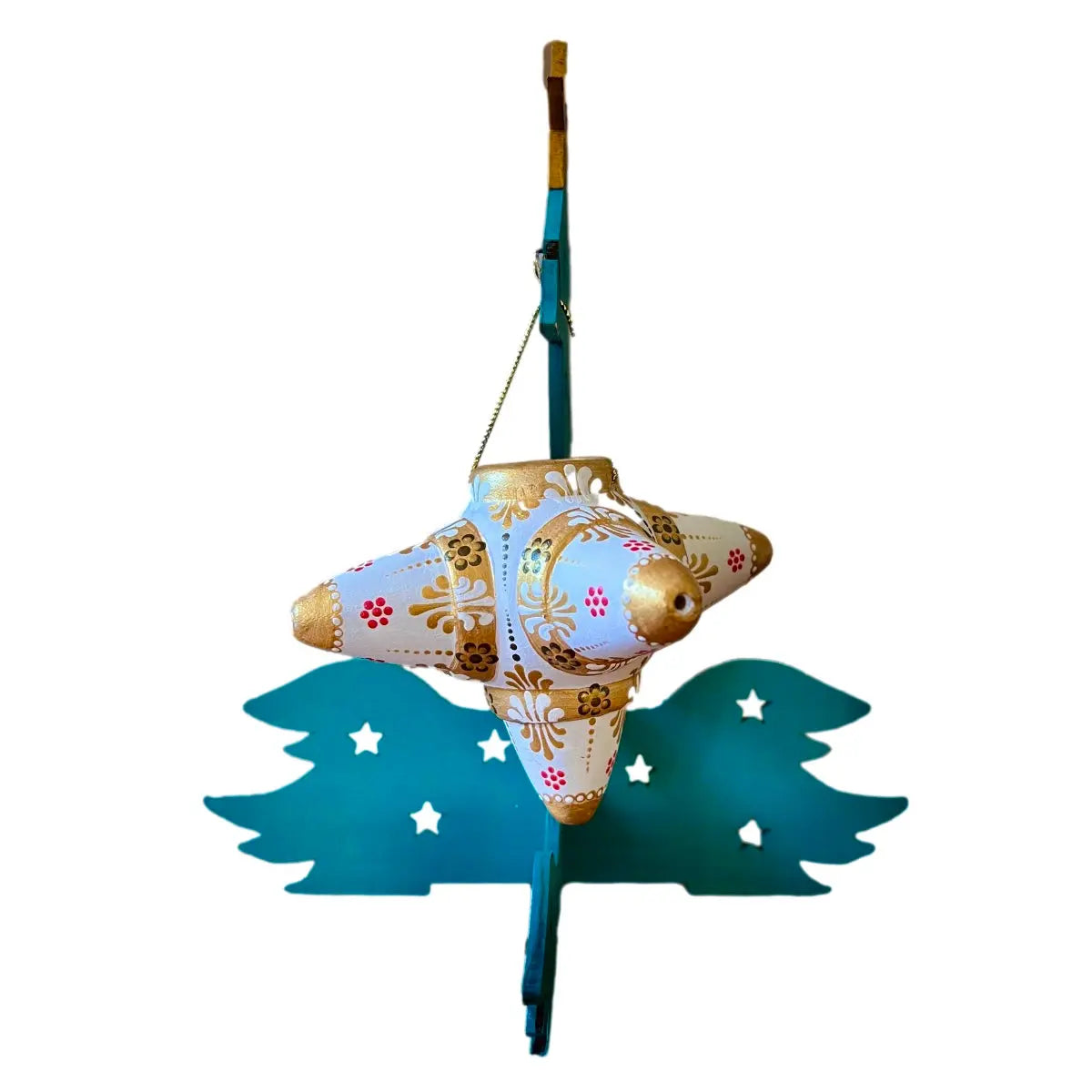 Mexican Handmade Ceramic Piñata Ornament- Oro CoLores Decor | Mexican Artisan Decor