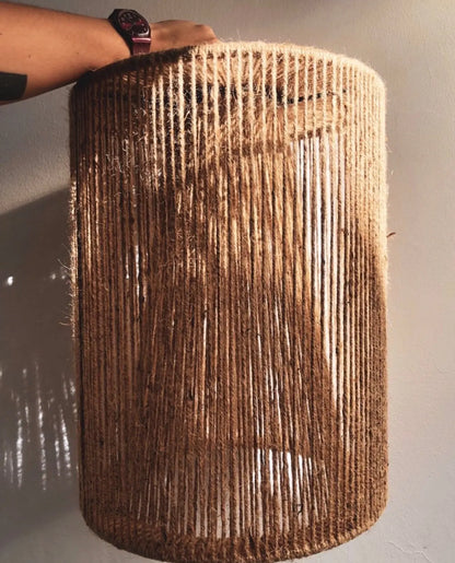 Mexican Handmade Jute Light Fixture- HaLia CoLores Decor | Mexican Artisan Decor