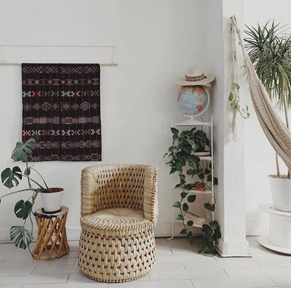 Mexican Handwoven Seaweed 31" Tule Chair CoLores Decor | Mexican Artisan Decor