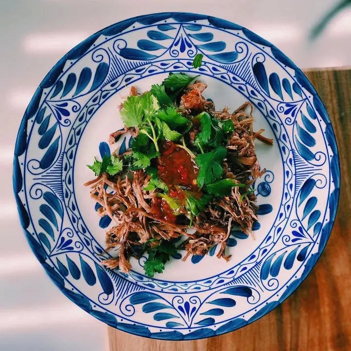 Mexican Porcelain 20-Piece Talavera Dinnerware Set CoLores Decor l Mexican Artisan Decor