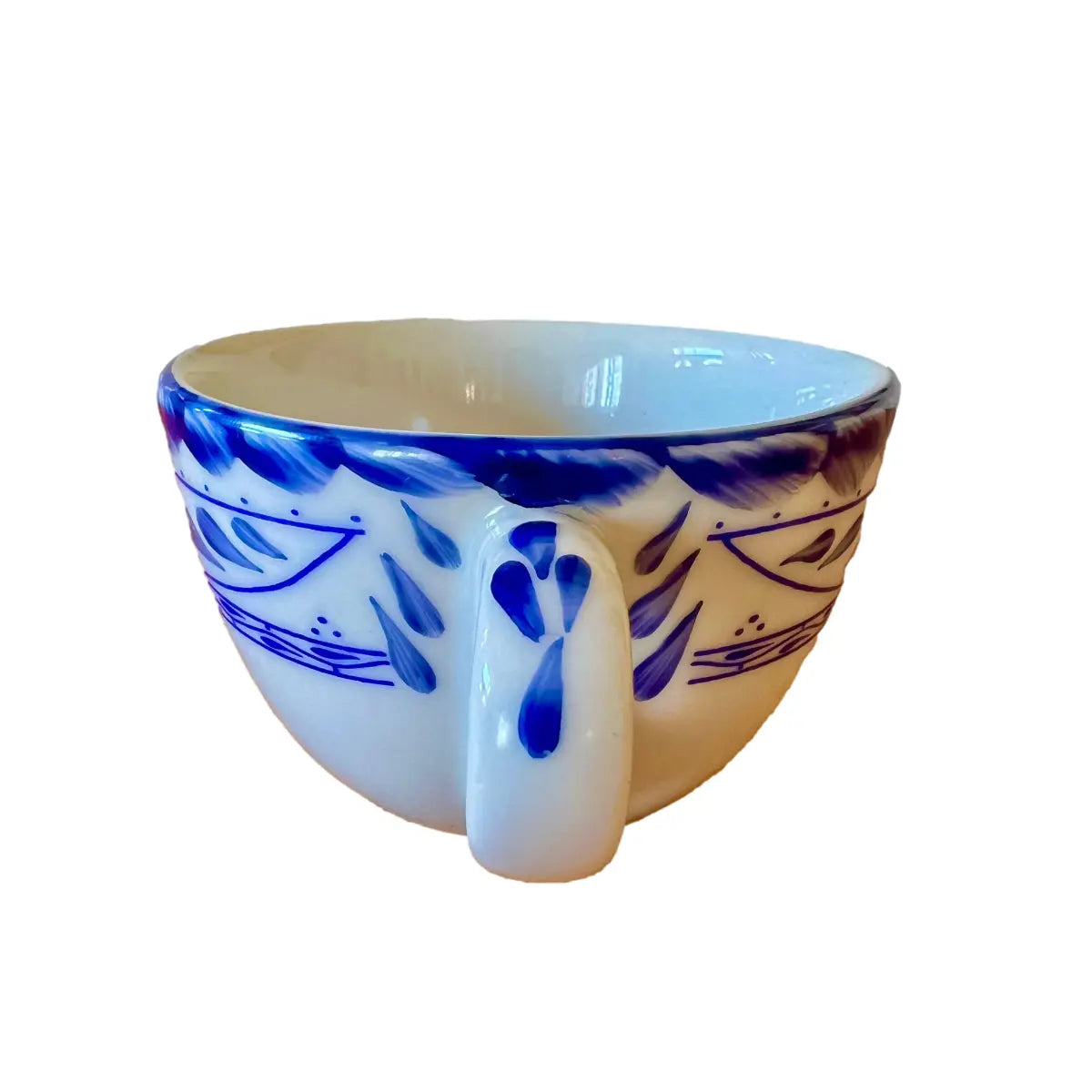 Mexican Porcelain Talavera Dinnerware Collection- Cappuccino Cup 4" 8oz CoLores Decor l Mexican Artisan Decor