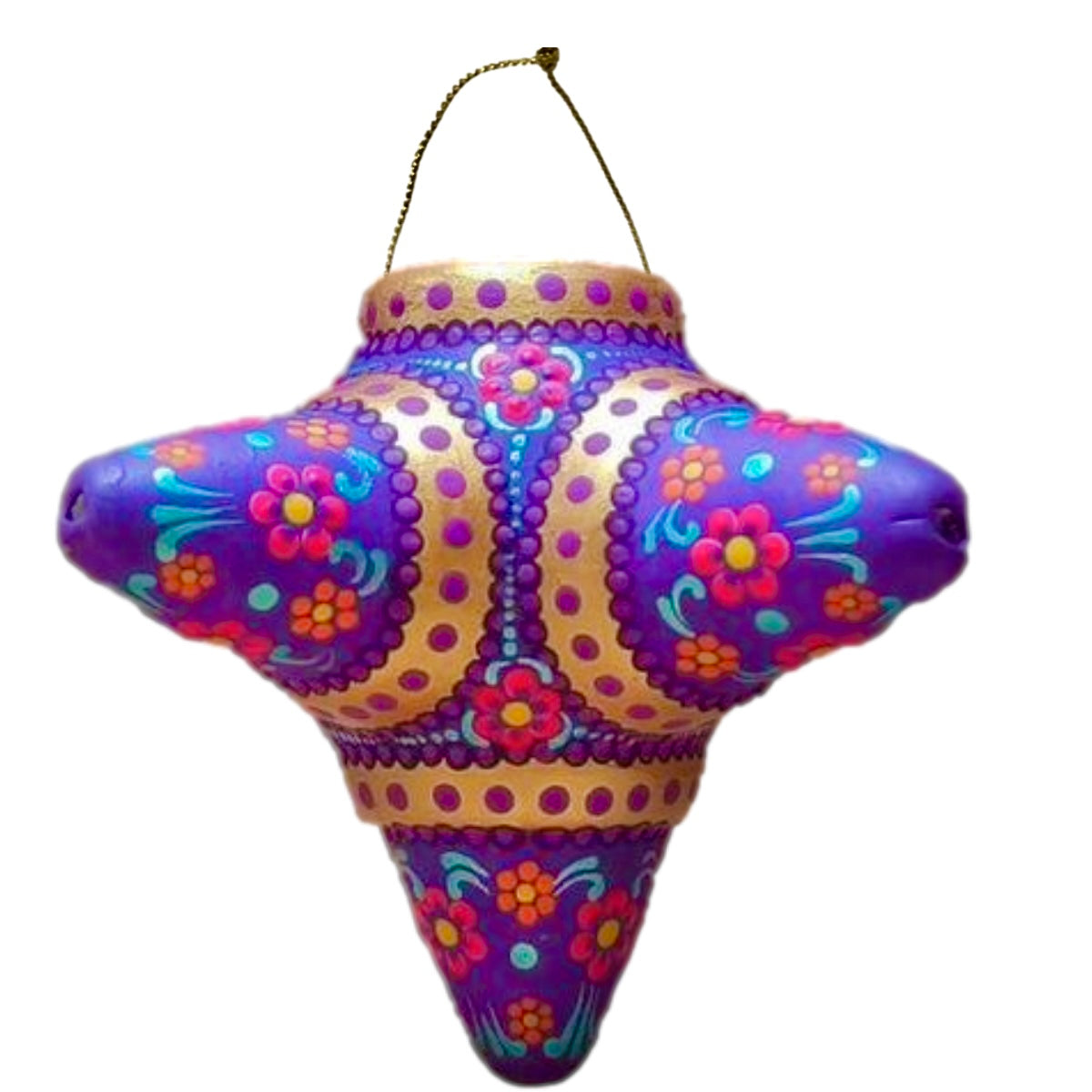 Mexican Handmade Ceramic Piñata Ornament- Violeta Flores MeXican Artisan Fashion & Design