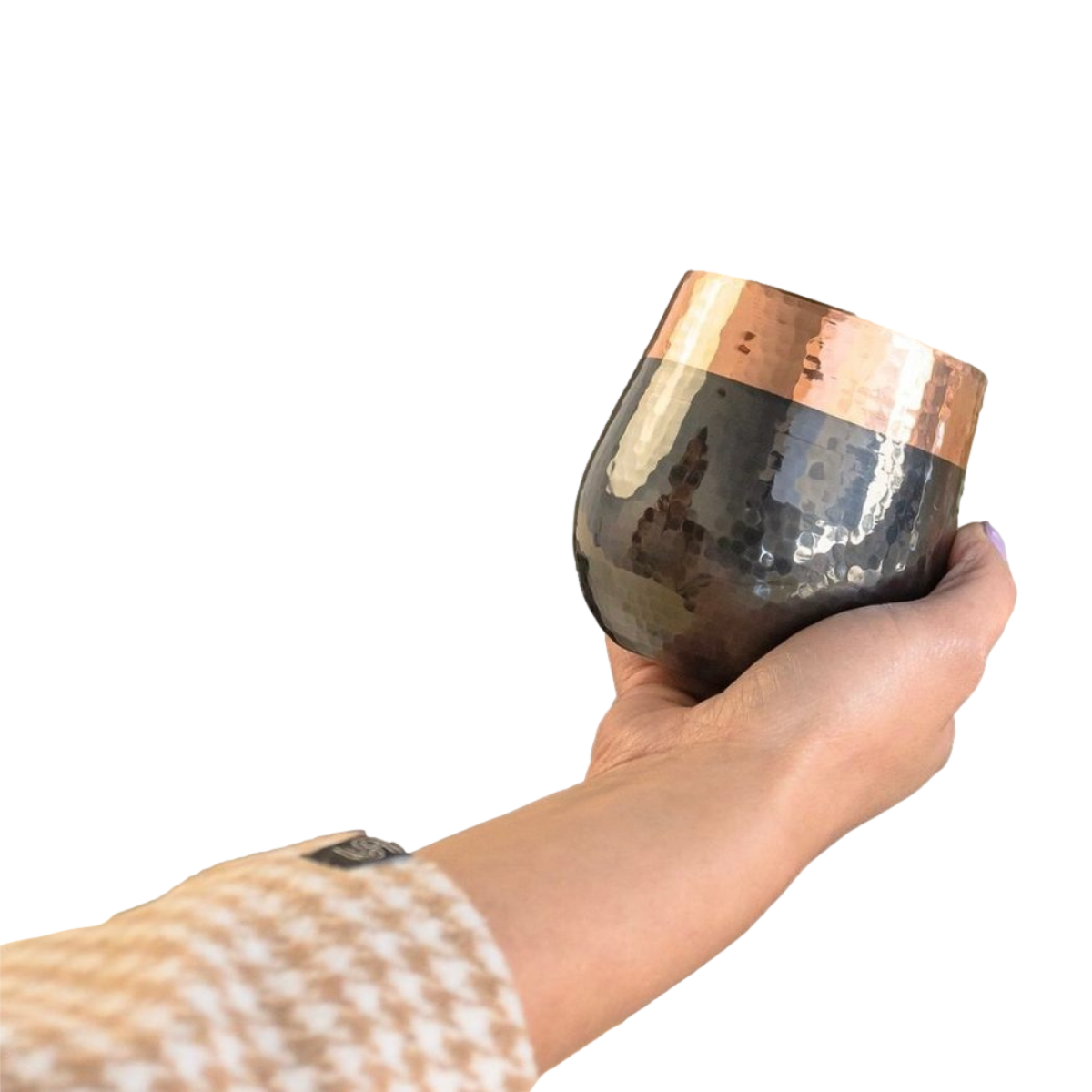 Mexican Copper 15 oz. (Set of 4) Stemless Wine Glass CoLores Decor