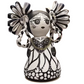 Mexican Handmade Clay Folklore Figurines- La Catrina Monarca Alba MeXican Artisan Fashion & Design