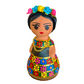 Mexican Handmade Clay Folklore Figurines- Frida Kahlo Rosa MeXican Artisan Fashion & Design