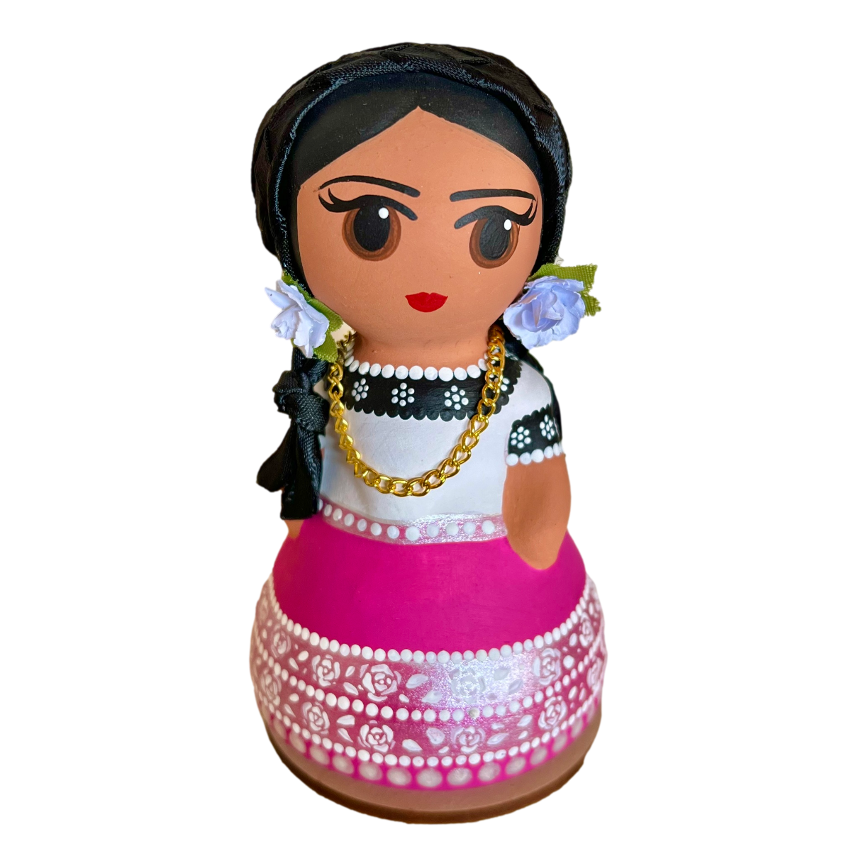 Mexican Handmade Clay Folklore Figurines- Frida Kahlo MeXican Artisan Fashion & Design