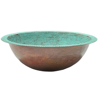 Mexican Hand Hammered Copper Sink- Santa Clara Emerald (Copy) CoLores Decor | Mexican Artisan Decor