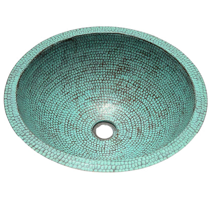 Mexican Hand Hammered Copper Sink- Santa Clara Emerald (Copy) CoLores Decor | Mexican Artisan Decor