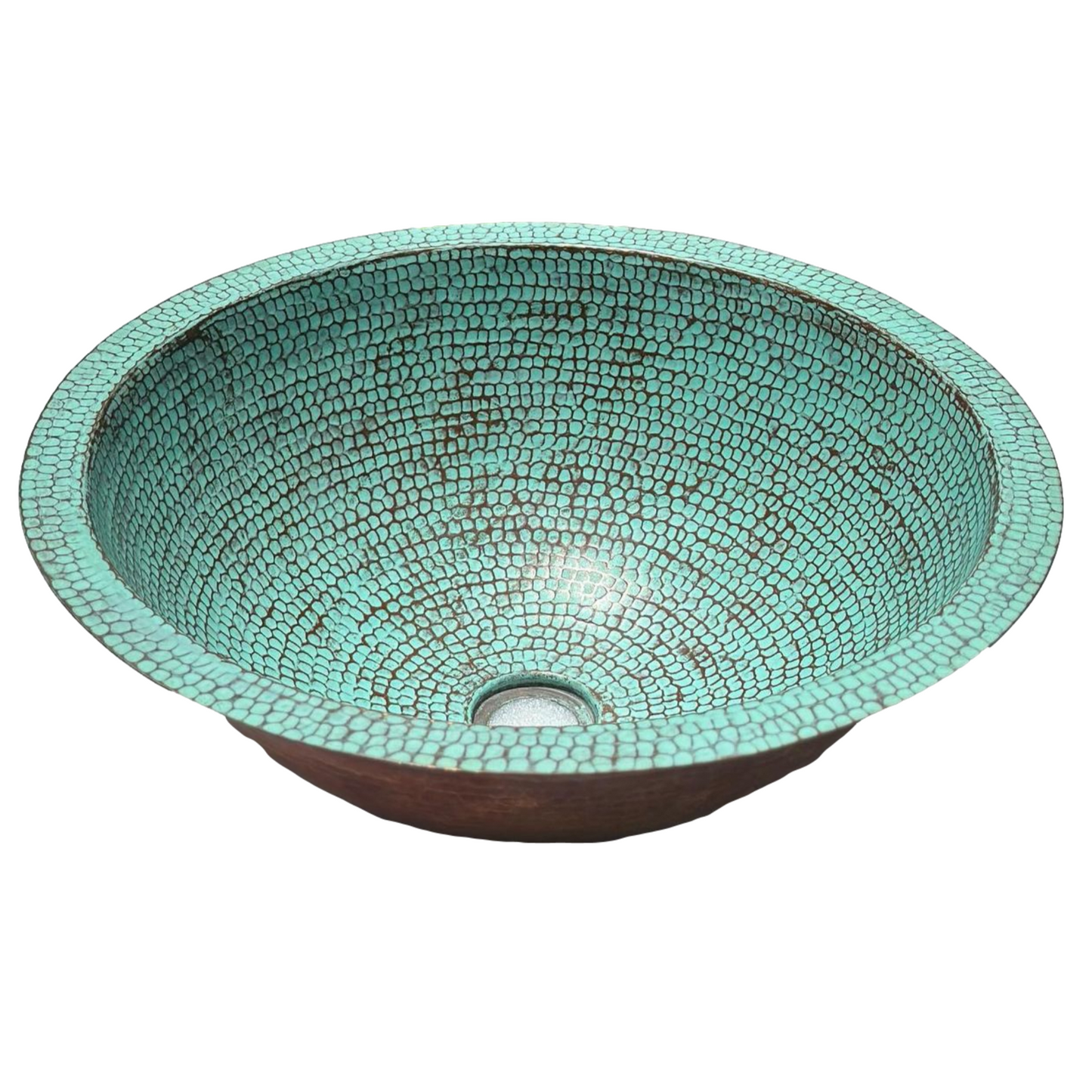 Mexican Hand Hammered Copper Sink- Santa Clara Emerald (Copy) CoLores Decor | Mexican Artisan Decor