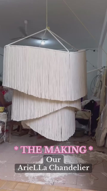 Mexican Handmade 3 Level Tassel Chandelier-  ArieLLa