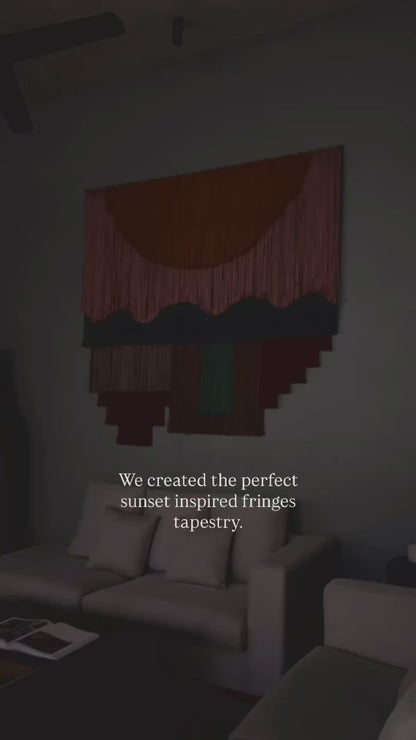 Mexican Handmade Fabric Art Wall Decor - Arandini “Sunrise”