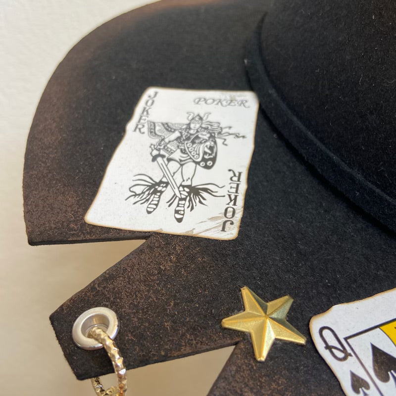 Mexican Handcrafted Wide Brim Cowboy Hat | BurnBaby Burn Black Colores Decor