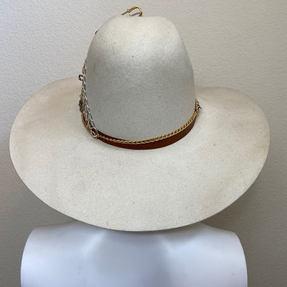 Mexican Handcrafted Wide Brim Cowboy Hat | Lucky7 Beige Colores Decor