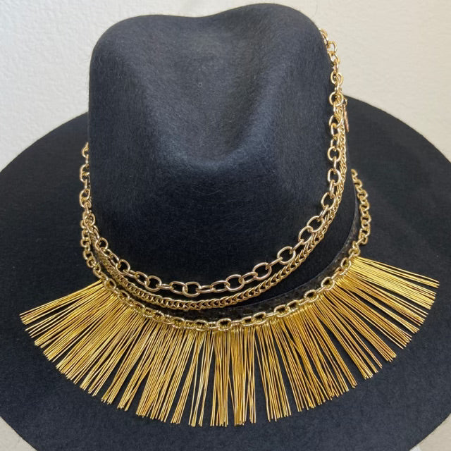 Mexican Handcrafted Black Fedora Hat | La Bikina Colores Decor