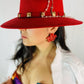 El Rosario Red Fedora Hat