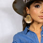 Eskua Oro Mexican Handmade Palm Tassel Earrings Colores Decor