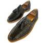 Black Mexican Men Huaraches- Premium Leather Slip-On Shoes Colores Decor
