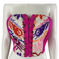 Mexican Fashion Embroidered Corset - Nayibi Mexico Potosi Pink Corset Colores Decor