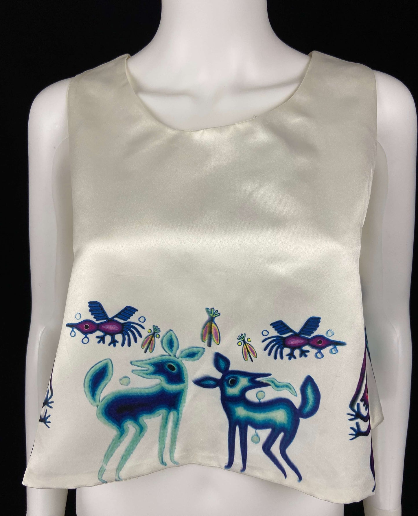 Mexican Fashion Crop Tops - Nayibi Mexico Folklore Huichol Crop Tops Colores Decor
