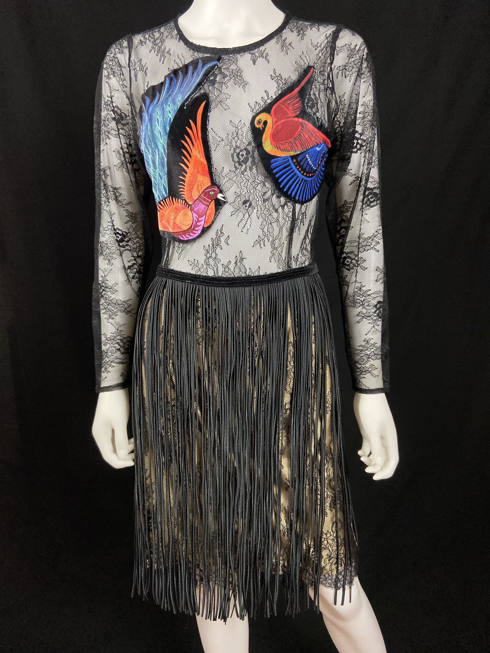 Mexican Fashion Embroidered - Nayibi Mexico Amate Birds Black CoLores DECOR Mexican Fashion Embroidered - Nayibi Mexico Amate Birds Black CoLores DECOR