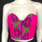 Mexican Fashion Embroidered Corset - Nayibi Mexico Oaxaca Rosa Corset Colores Decor