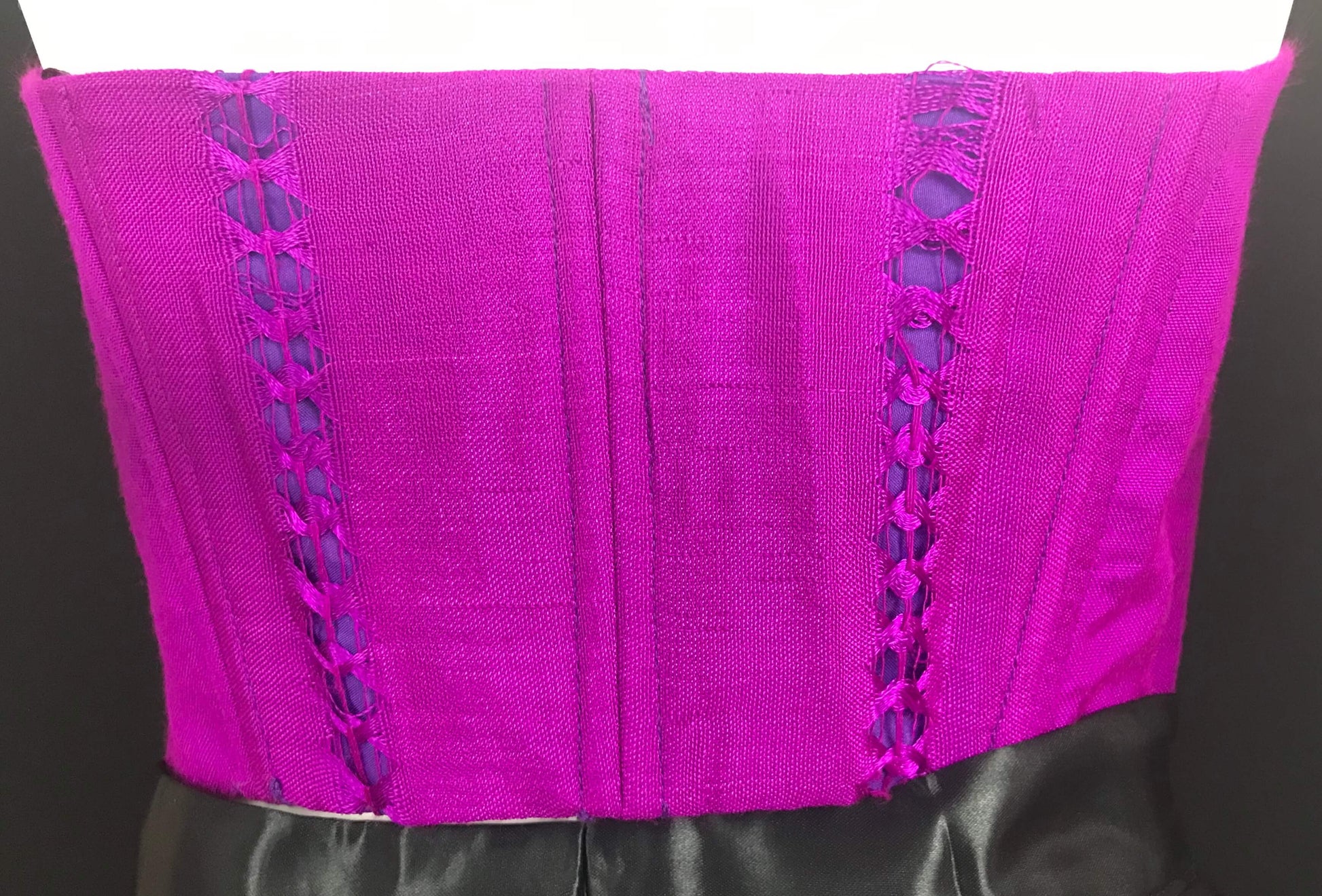 Mexican Fashion Embroidered Corset - Nayibi Mexico Potosi Violet Corset Colores Decor