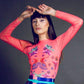 Mexican Fashion Designer Long Sleeve Aztec Bodysuit Colores Decor