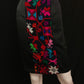 Mexican Fashion Designer Puebla Embroidered Black Pencil Skirt Colores Decor
