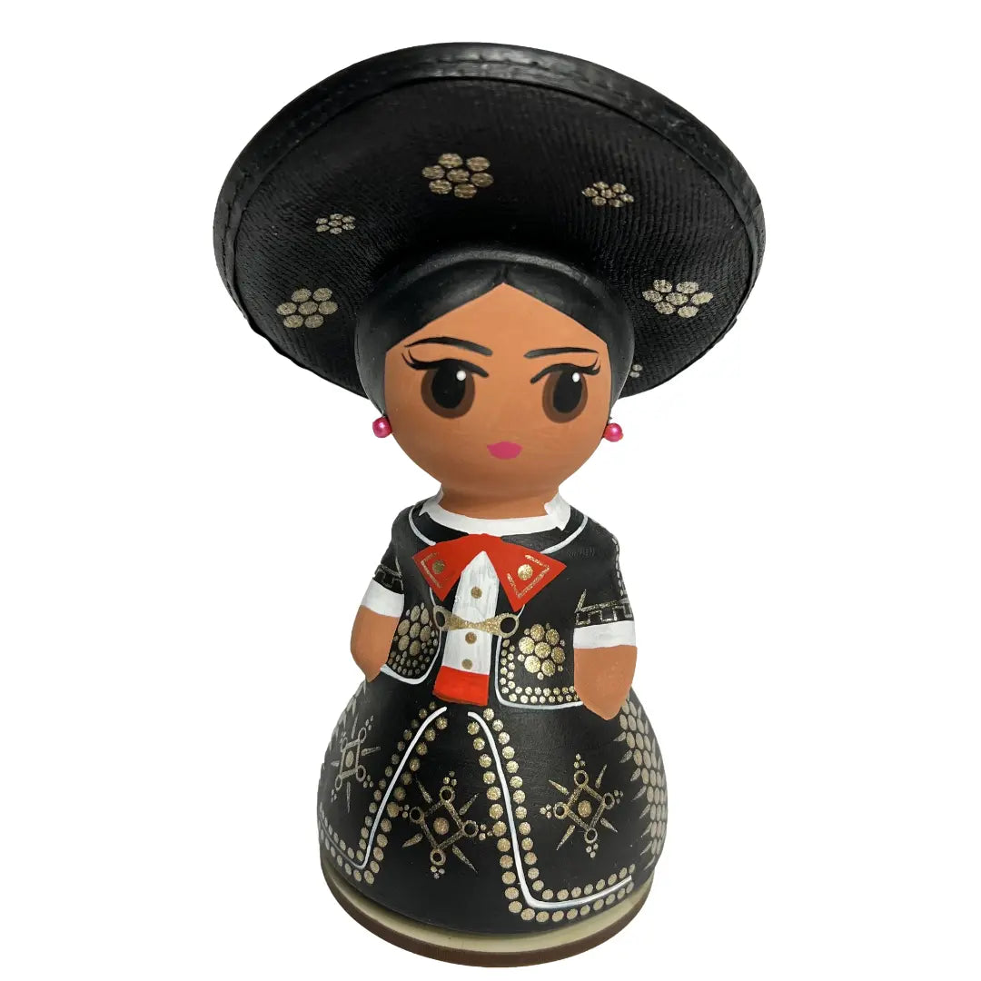 Mexican Handmade Clay Folklore Figurines- La Charra CoLores Decor l Mexican Artisan Decor