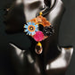 Mexican Handmade Bead Statement Earrings | Tsintani