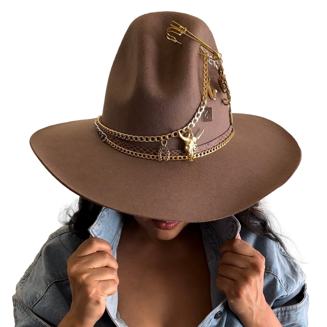 Mexican Handcrafted Wide Brim Cowboy Hat | Lucky7 Tobacco Colores Decor