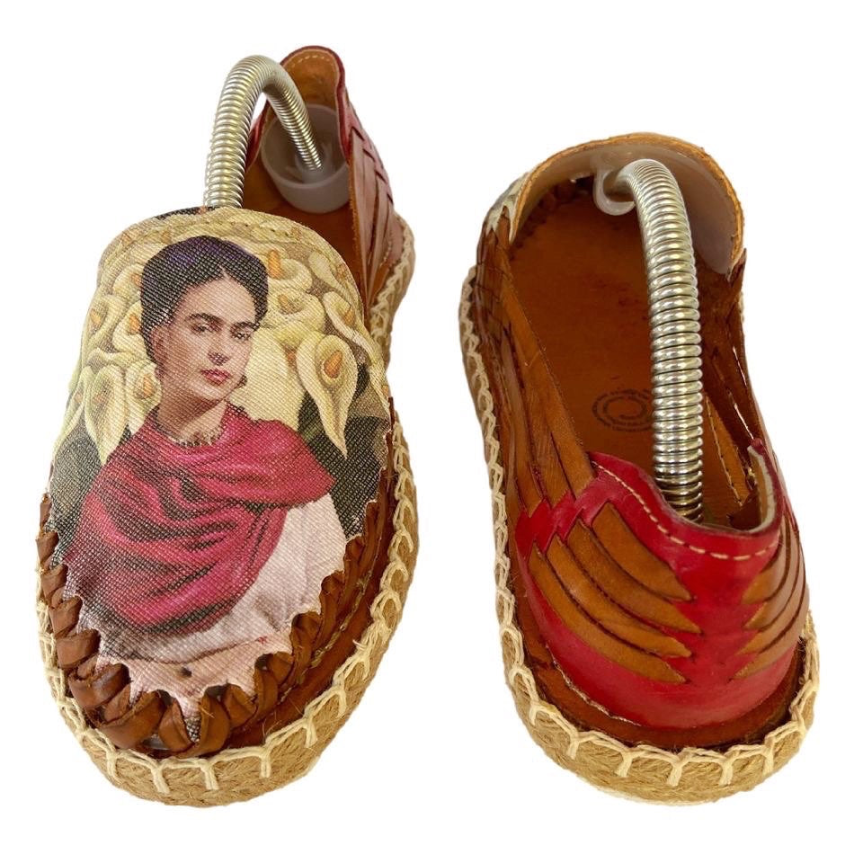 Mexican Women Huaraches: ELLA Women Leather Sandals Colores Decor