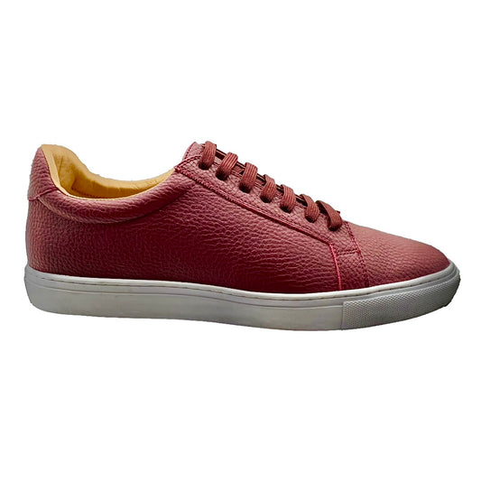 Mexican Handmade Premium Leather Men Sneakers- Moreno Red Colores Decor
