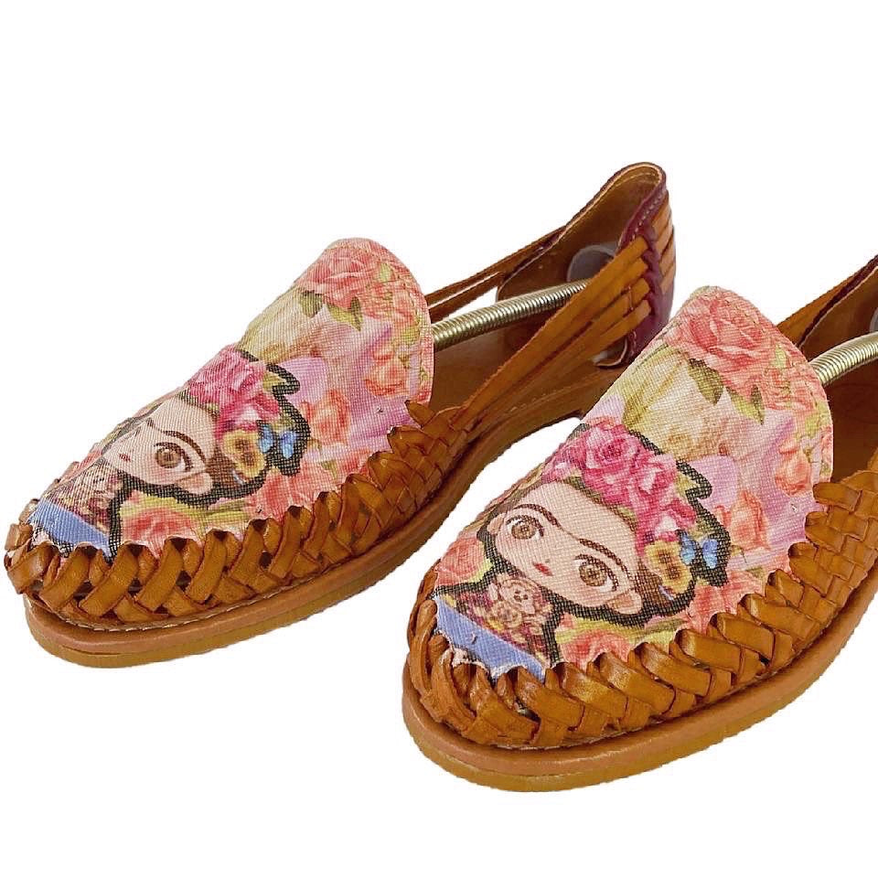 Mexican Women Leather Carmencita Huaraches CoLores Decor