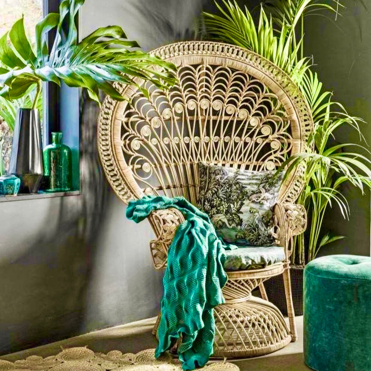 Mexican Handmade Rattan Peacock Chair CoLores Decor