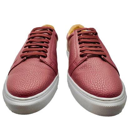 Mexican Handmade Premium Leather Men Sneakers- Moreno Red Colores Decor