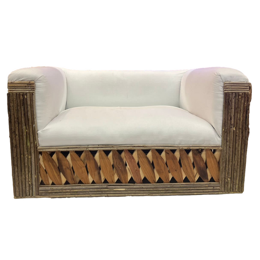 Mexican Handmade Outdoor Waterproof & Bleach Proof Loveseat Equipal- Los Cabos MeXican Artisan Fashion & Design
